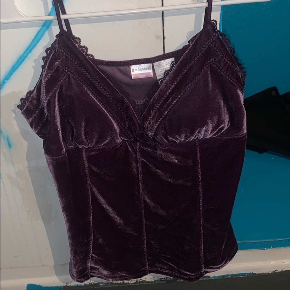 Purple velvet tank